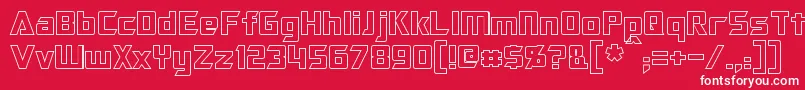 OptimusHollow Font – White Fonts on Red Background