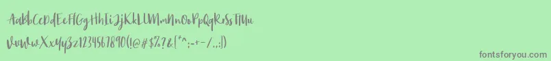 Monday Bay Font – Gray Fonts on Green Background