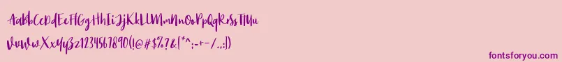 Monday Bay Font – Purple Fonts on Pink Background