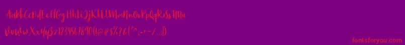 Monday Bay Font – Red Fonts on Purple Background