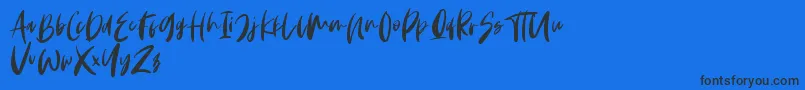 フォントMonday Vibes – 黒い文字の青い背景