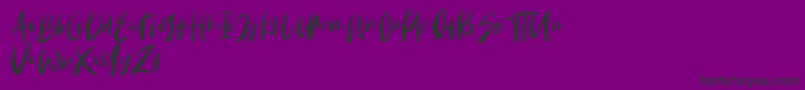 フォントMonday Vibes – 紫の背景に黒い文字
