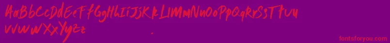 MONDAY Font – Red Fonts on Purple Background