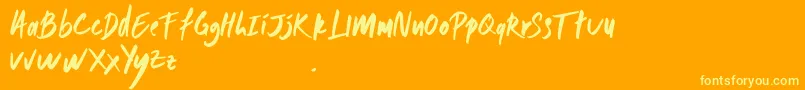 More about MONDAY Font MONDAY Font – Yellow Fonts on Orange Background