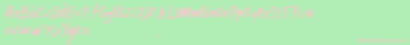 MONDAY Font – Pink Fonts on Green Background