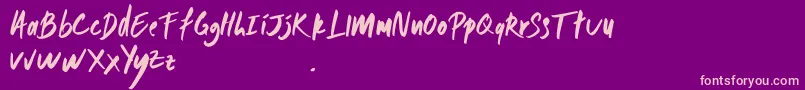 MONDAY Font – Pink Fonts on Purple Background