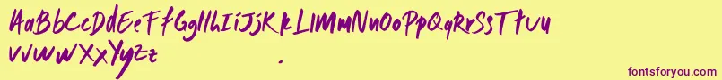 MONDAY Font – Purple Fonts on Yellow Background