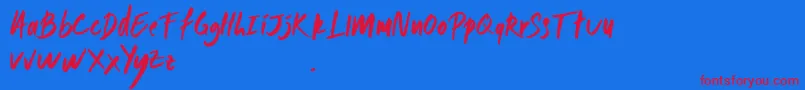 MONDAY Font – Red Fonts on Blue Background