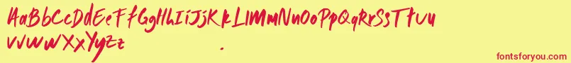 MONDAY Font – Red Fonts on Yellow Background