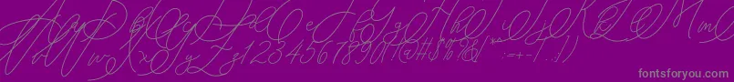 Weitere Informationen zur mondayline-Schriftart mondayline-Schriftart – Graue Schriften auf violettem Hintergrund