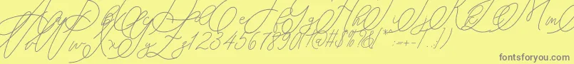 mondayline Font – Gray Fonts on Yellow Background