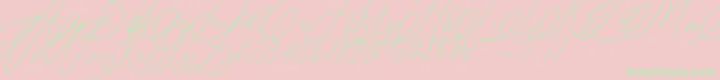 mondayline-Schriftart – Grüne Schriften auf rosa Hintergrund