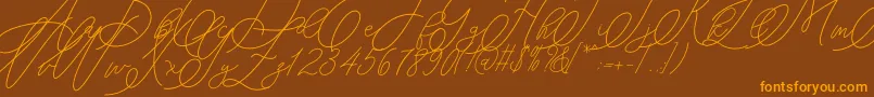 More about mondayline Font mondayline Font – Orange Fonts on Brown Background