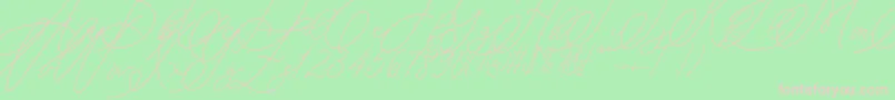 mondayline Font – Pink Fonts on Green Background