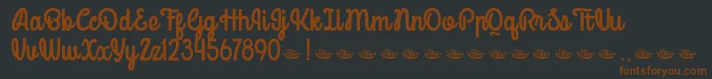 Mondella Demo Font – Brown Fonts on Black Background