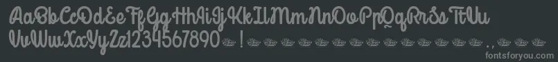 Mondella Demo Font – Gray Fonts on Black Background