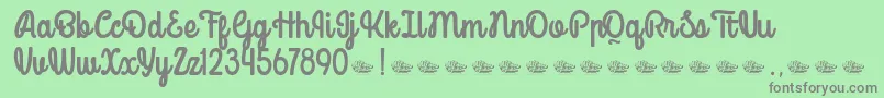 Mondella Demo Font – Gray Fonts on Green Background