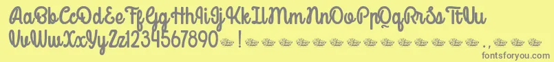 More about Mondella Demo Font Mondella Demo Font – Gray Fonts on Yellow Background