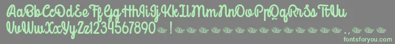 Mondella Demo Font – Green Fonts on Gray Background