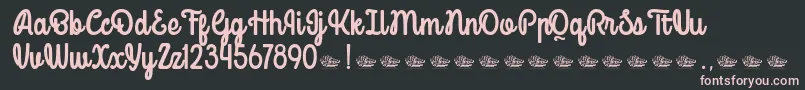 Mondella Demo Font – Pink Fonts on Black Background