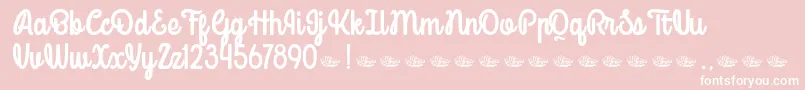 Mondella Demo Font – White Fonts on Pink Background