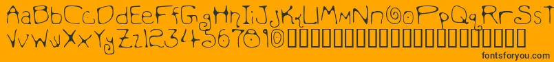 Mondmf   Font – Black Fonts on Orange Background