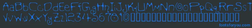 Mondmf   Font – Blue Fonts on Black Background