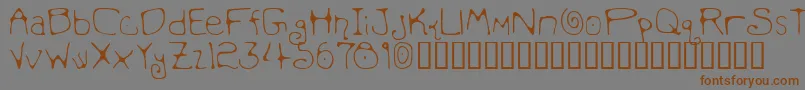 Mondmf   Font – Brown Fonts on Gray Background
