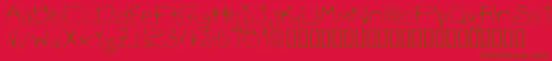Mondmf   Font – Brown Fonts on Red Background