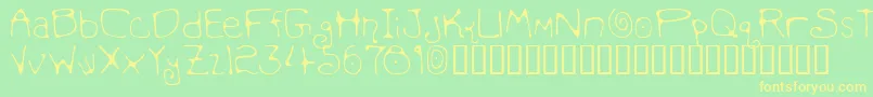 Mondmf   Font – Yellow Fonts on Green Background
