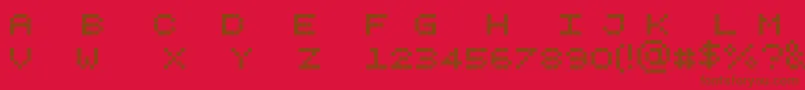 fuente Pixelicious – Fuentes Marrones Sobre Fondo Rojo