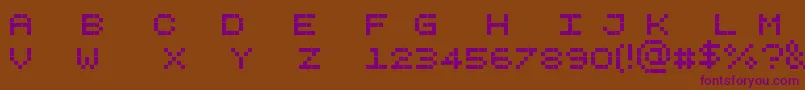 Шрифт Pixelicious – фиолетовые шрифты на коричневом фоне