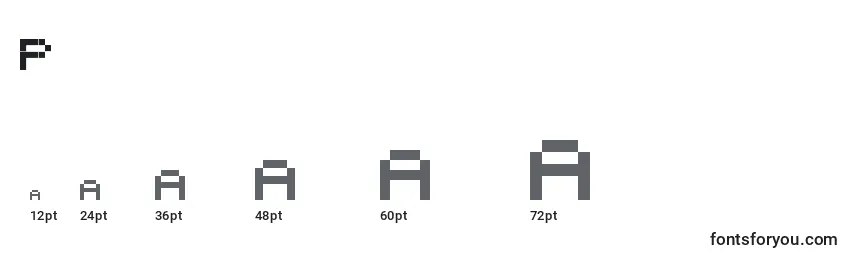 Размеры шрифта Pixelicious