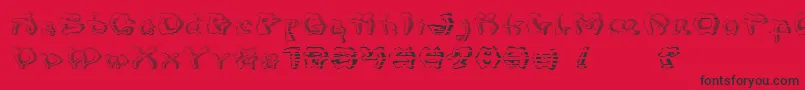 Mondrongo Gradient Font – Black Fonts on Red Background