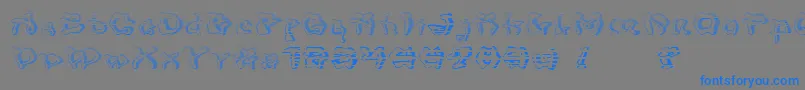 フォントMondrongo Gradient – 灰色の背景に青い文字