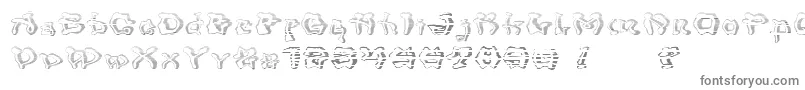 Mondrongo Gradient-fontti – harmaat kirjasimet valkoisella taustalla