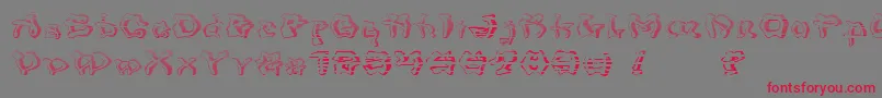 Mondrongo Gradient Font – Red Fonts on Gray Background