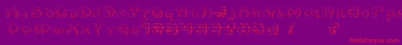 Mondrongo Gradient Font – Red Fonts on Purple Background