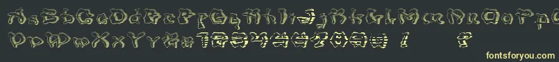 フォントMondrongo Gradient – 黒い背景に黄色の文字