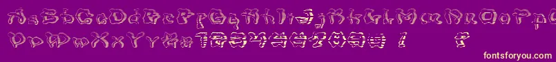 Mondrongo Gradient Font – Yellow Fonts on Purple Background