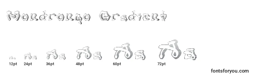 Размеры шрифта Mondrongo Gradient