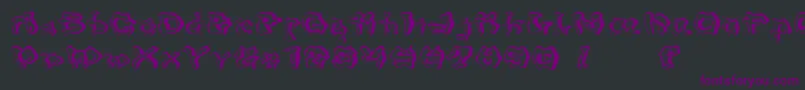 Шрифт Mondrongo Trash – фиолетовые шрифты на чёрном фоне