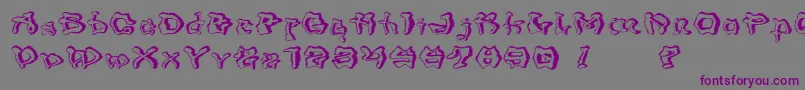 Mondrongo Trash Font – Purple Fonts on Gray Background