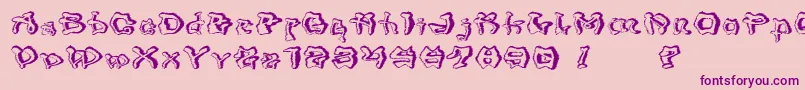 Mondrongo Trash Font – Purple Fonts on Pink Background