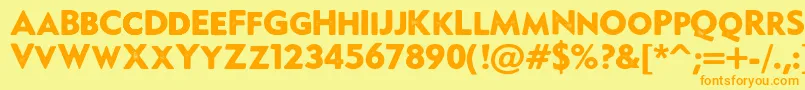 Monesque Font – Orange Fonts on Yellow Background