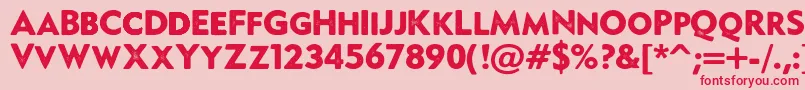 Monesque Font – Red Fonts on Pink Background