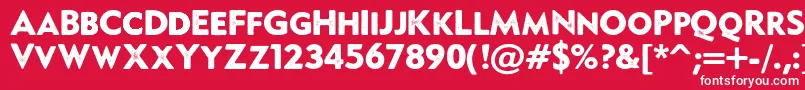 Monesque Font – White Fonts on Red Background
