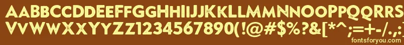 Monesque Font – Yellow Fonts on Brown Background