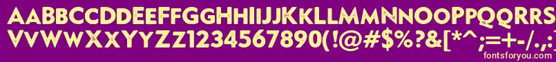 Monesque Font – Yellow Fonts on Purple Background