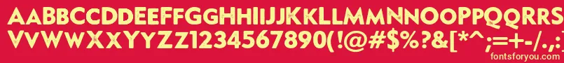 Monesque Font – Yellow Fonts on Red Background